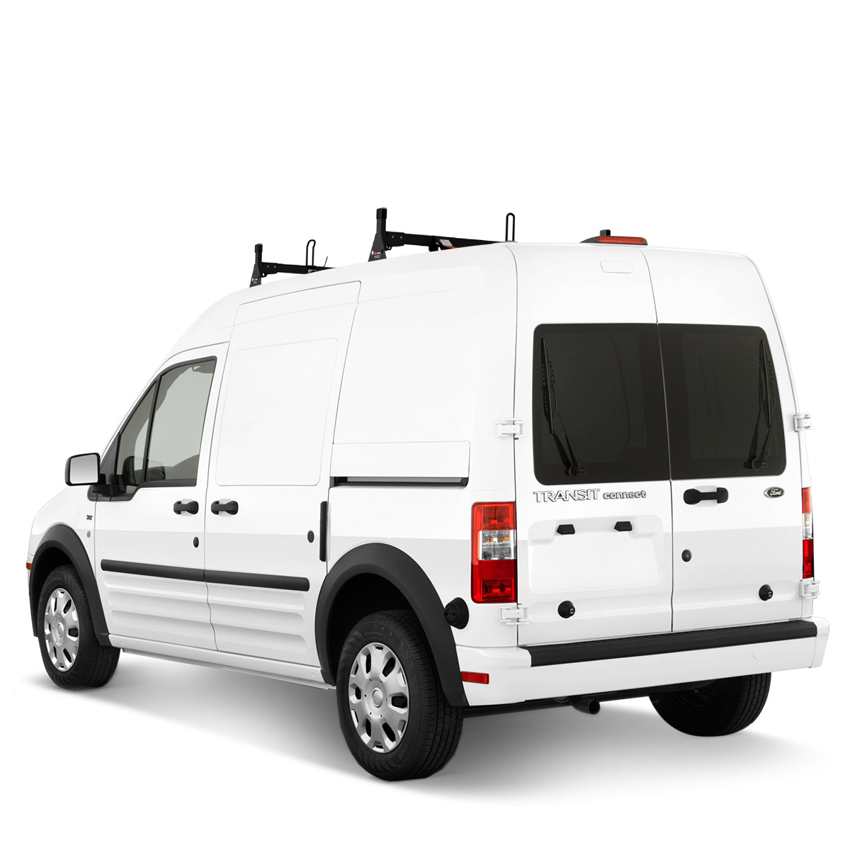 Vantech 2-Bar Black Aluminum Bolt-On Ladder Rack System Ford Transit Connect 2008-2013 Model H2162B