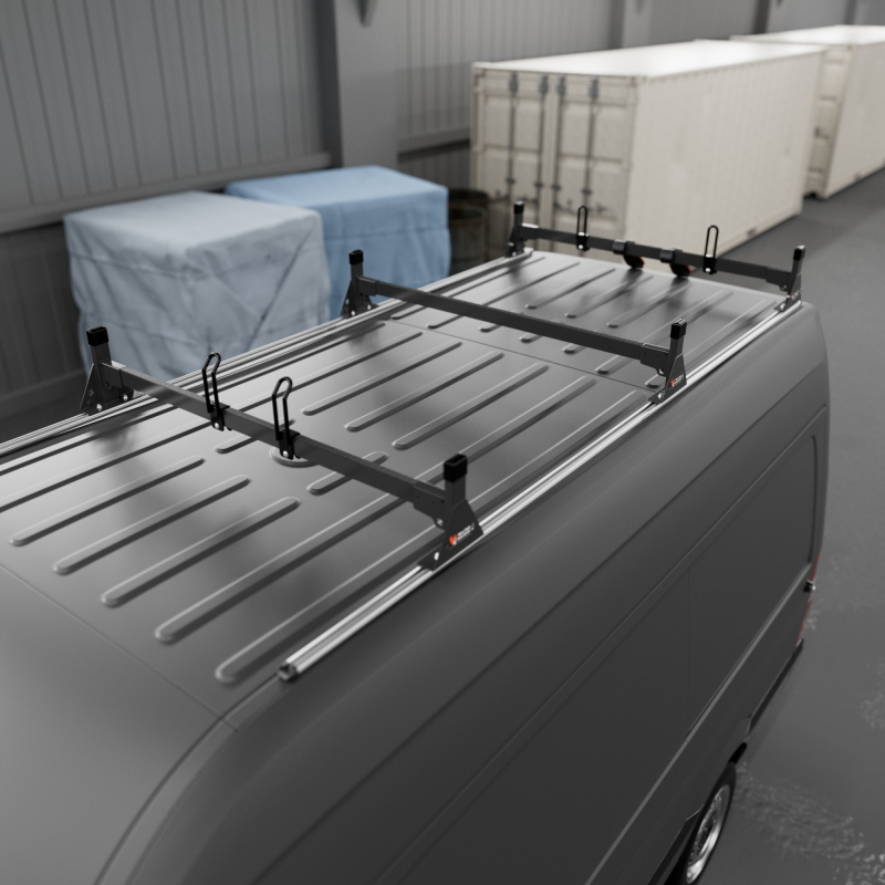 Vantech 3-Bar Black Aluminum Ladder Rack System Mercedes Sprinter 2007-current High Roof Model H2666B