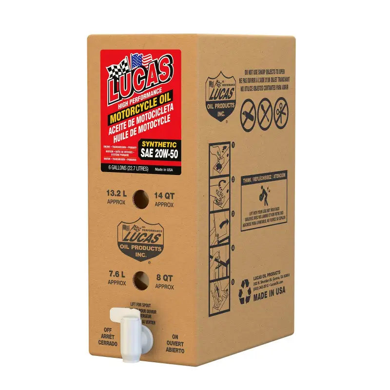 High Perf 4t Syn Engine Oil 20w50 6 Gal Box 58-50224