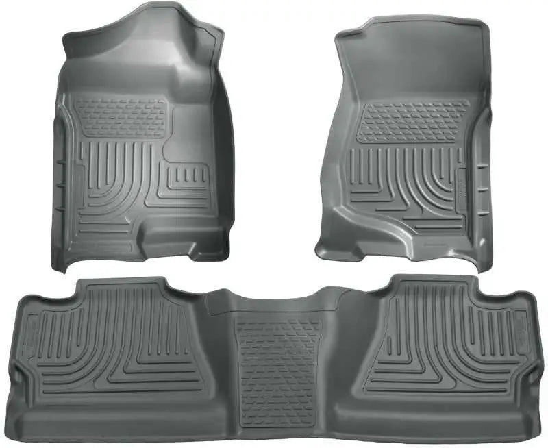 Husky Liners 07-12 Chevy Silverado/GMC Sierra Crew Cab WeatherBeater Combo Gray Floor Liners 98202
