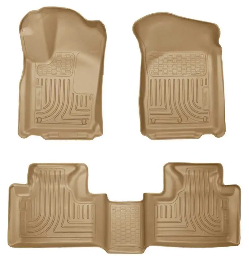 Husky Liners 11-13 Dodge Durango / 11-13 Jeep Grand Cherokee WeatherBeater Combo Tan Floor Liners 99053