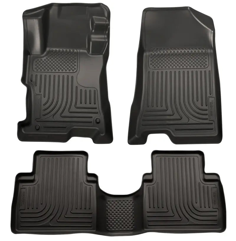 Husky Liners 14 Kia Sorento Weatherbeater Black Front & 2nd Seat Floor Liners hsl99871
