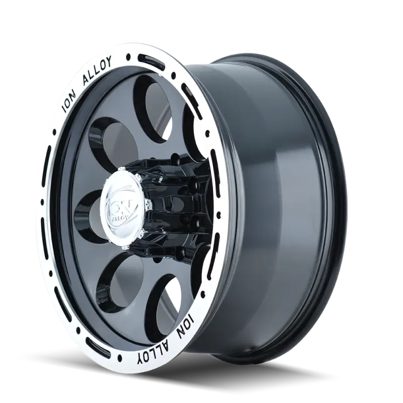 ION Type 174 15x10 / 5x139.7 BP / -38mm Offset / 108mm Hub Black/Machined Wheel ion174-5185b