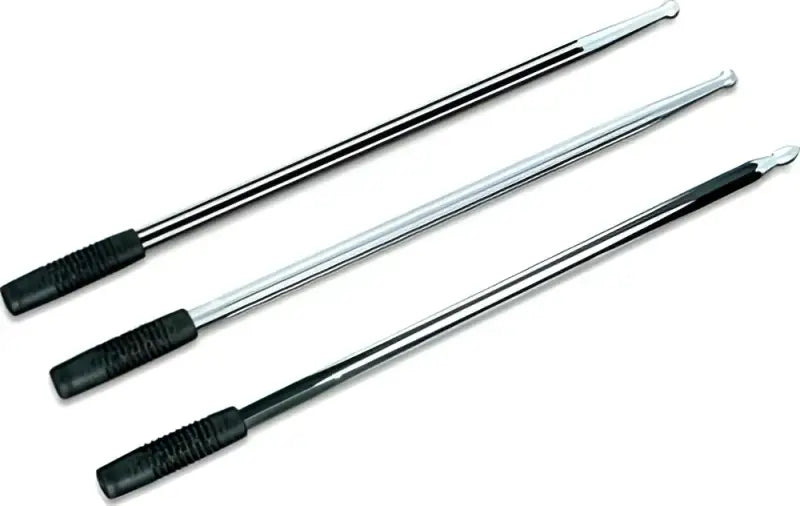 Kuryakyn Billet Antenna Round/Grooved Black & Raw - 862 kur862