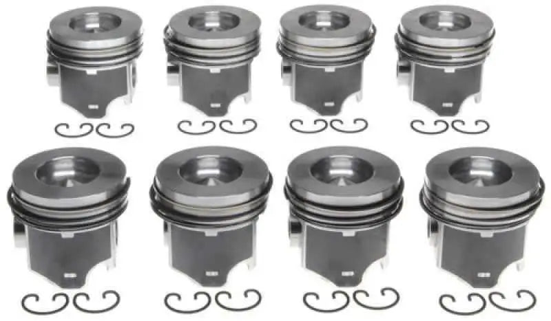 Mahle OE GMC Trk 395 6.5L Diesel 92-97 w/ Reduced Compression Distance by .010 Piston Set (Set of 8) 2243403020
