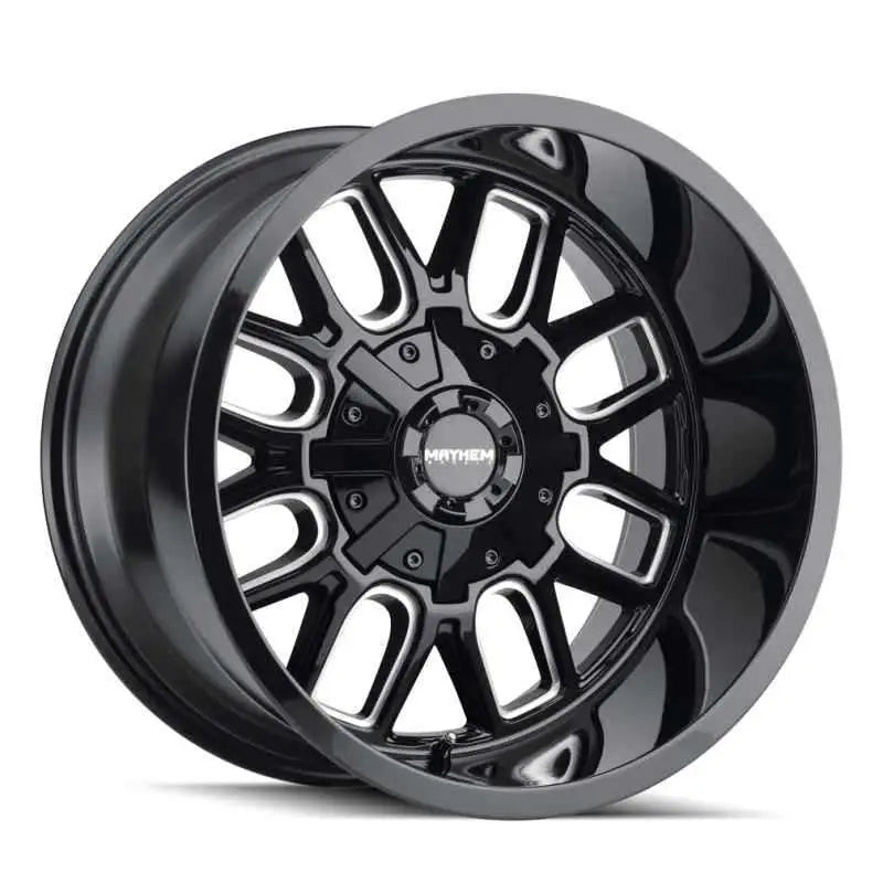 Mayhem 8107 Cogent 20x9 / 6x135 BP / 13mm Offset / 106mm Hub Black w/ Milled Spokes Wheel 8107-2937bm13