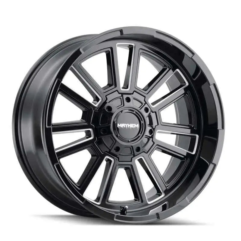 Mayhem 8115 Apollo 20x9 / 6x135 BP / 0mm Offset / 106mm Hub Black w/ Milled Spokes Wheel 8115-2937bm