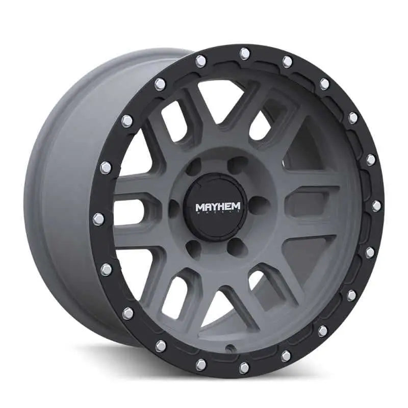 Mayhem 8304 Delta 17x9 / 5x127 BP / -12mm Offset / 78.1mm Hub Matte Gunmetal w/Matte Black Lip Wheel 8304-7973mgt12