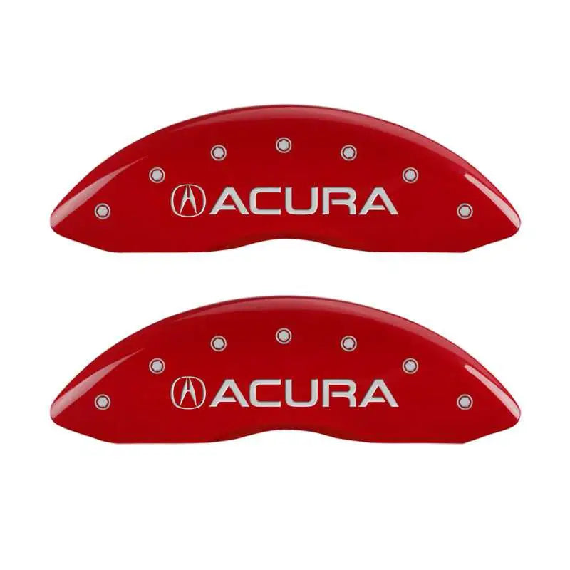 MGP 4 Caliper Covers Front Acura Rear MDX Red Finish Silver Characters 39021smdxrd