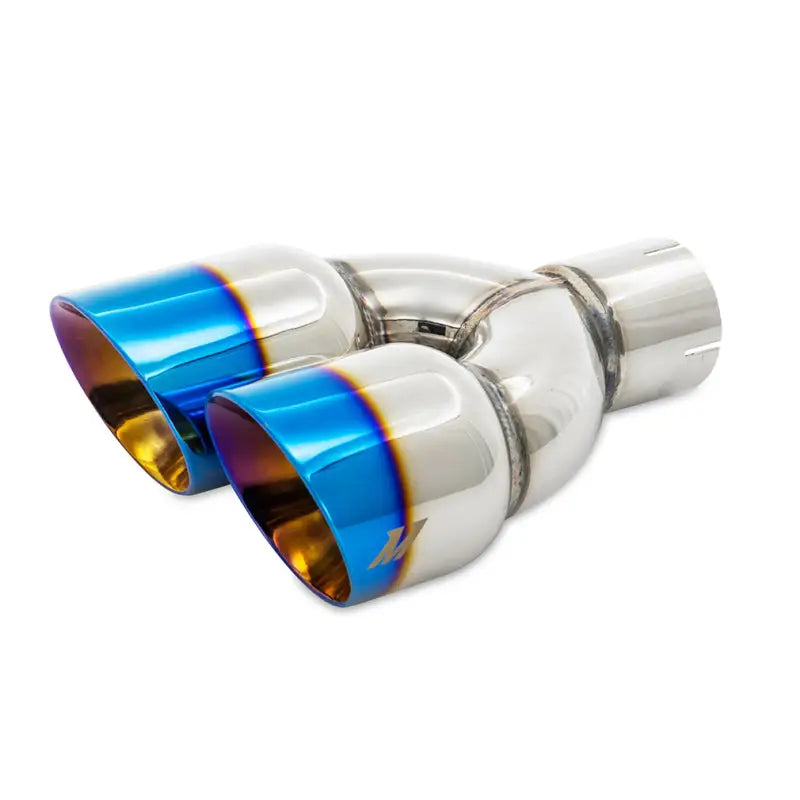 Mishimoto Dual Offset Tips 2.5in Inlet 3in Outlet Slash Cut - Burnt mismmexh-tip-fstbt