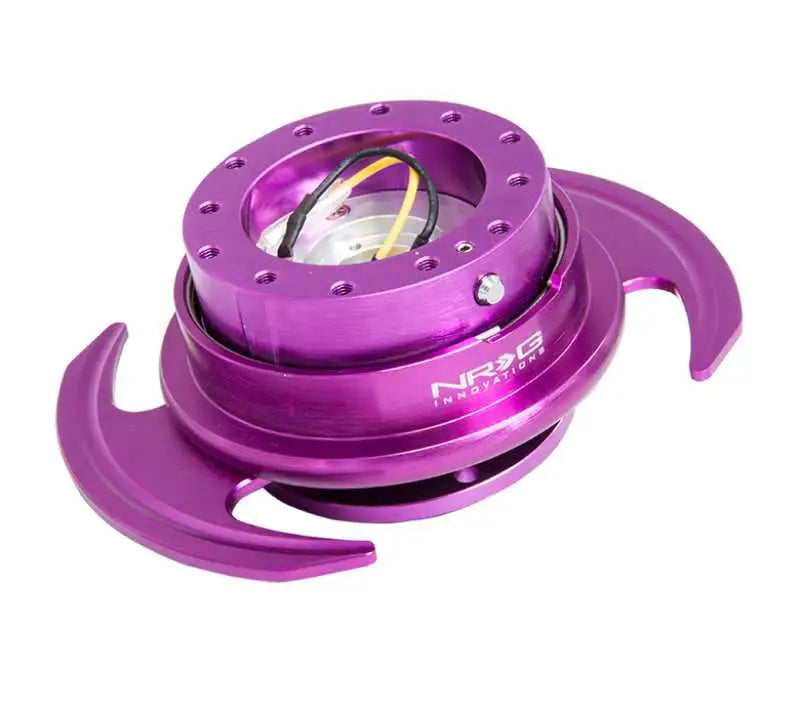NRG Quick Release Kit Gen 3.0 - Purple Body / Purple Ring w/Handles srk-650pp