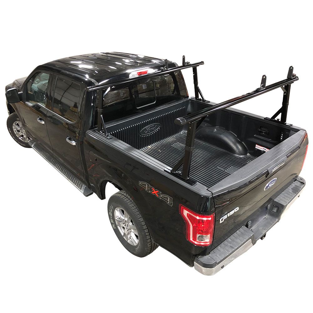 Vantech Universal Pickup Black Aluminum 72" Ladder Rack System Clamp-On Model P3002B