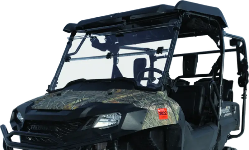 QuadBoss 14-22 Honda SXS700 Pioneer 700 Windbreak Folding Windshield - 375782 qbs375782