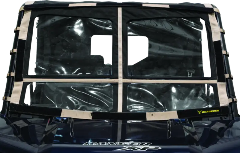 QuadBoss 15-19 Polaris Ranger 1000 Diesel Windbreak Folding Windshield - 375780 qbs375780