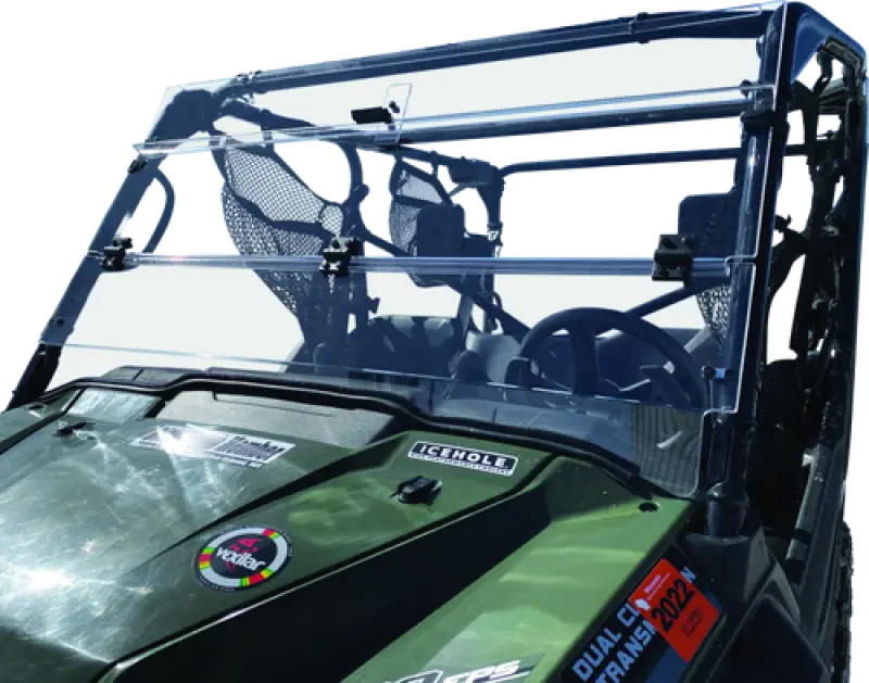 QuadBoss 16-22 Honda SXS1000 Pioneer 1000 Windbreak Folding Windshield - 375781 qbs375781