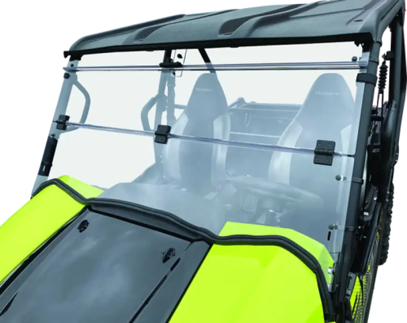 QuadBoss 16-22 Kawasaki KRF800 Teryx Windbreak Folding Windshield - 375788 qbs375788