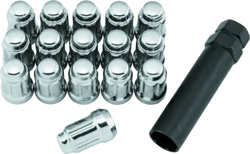QuadBoss Spline Lug Nuts 12x1.5 - Silver - 608818 qbs608818