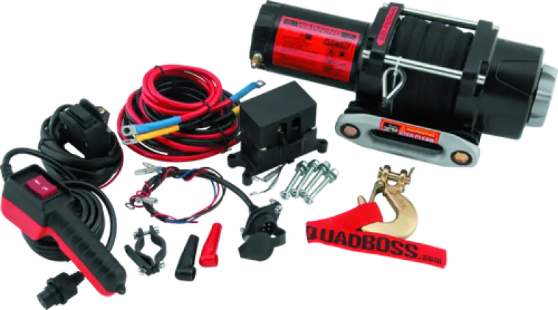QuadBoss Winch 2500Lb W/Synthetic Rope - 608701 qbs608701