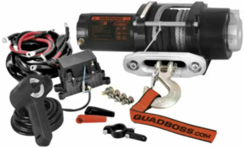 QuadBoss Winch 3500Lb W/Synthetic Rope - 608703 qbs608703