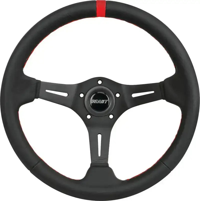R&P Steering Wheel Black Leather wps-652-3503