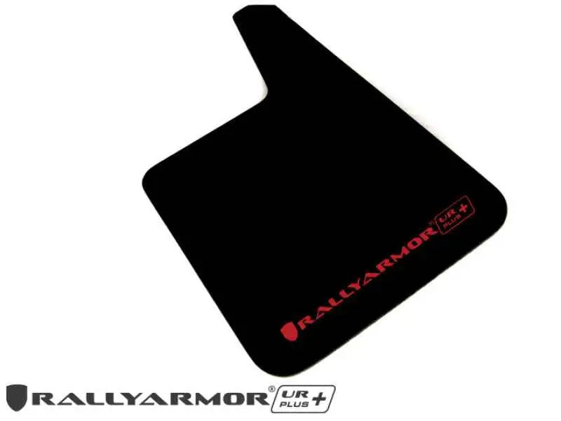 Rally Armor Larger Universal fitment (no hardware) UR Plus Black Mud Flap w/ Red Logo mf20-urp-blk-rd