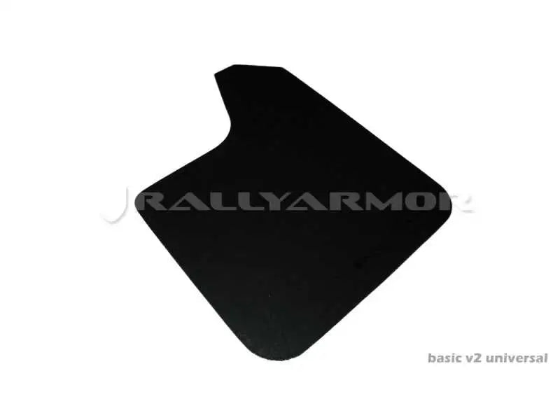 Rally Armor Universal fitment (no hardware) Basic Black Mud Flap w/ Black Logo mf12-bas-blk