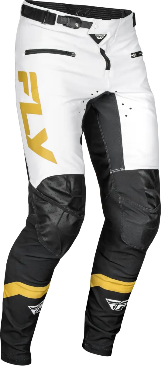 Rayce Bicycle Pants White/Black/Gold Sz 34 378-06534