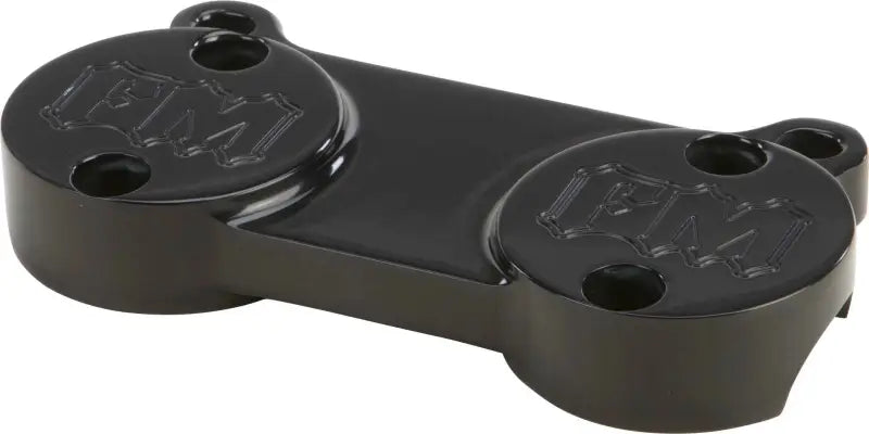 Riser Top Clamp Black W/Gauge Mount Tabs wps-825-05011