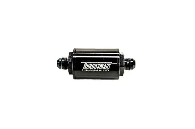 Turbosmart FPR Billet Inline Fuel Filter 1.75in OD 3.825in Length AN-10 Male Inlet - Black TS-0402-1132