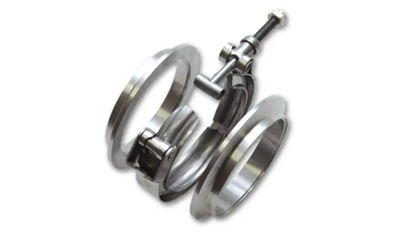 Vibrant AL V-B Flange Assembly for 4in OD Tubing incl 2 AL V-b flanges 1 SS V-B Clamp 1 Viton O-Ring vib11493