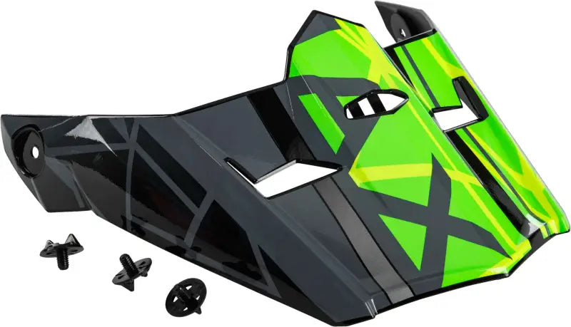 Visor W/Screws Mega Mx 46 Black/Hi Vis/Grey Md 2x wps-72-3257