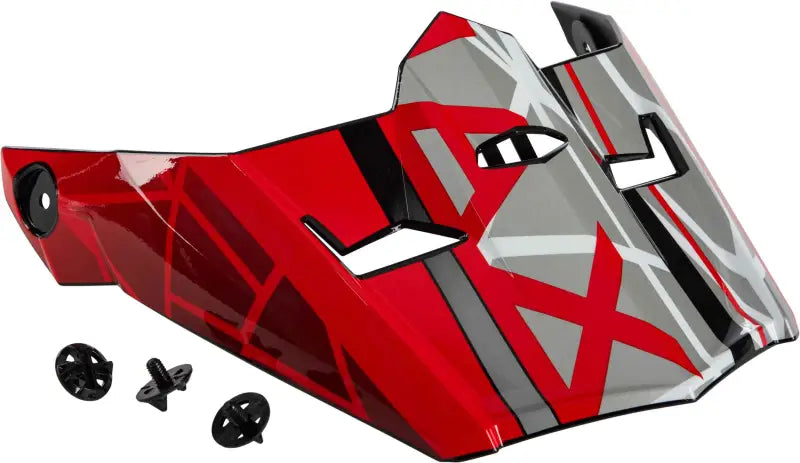 Visor W/Screws Mega Mx 46 Black/Red/White Md 2x wps-72-3249