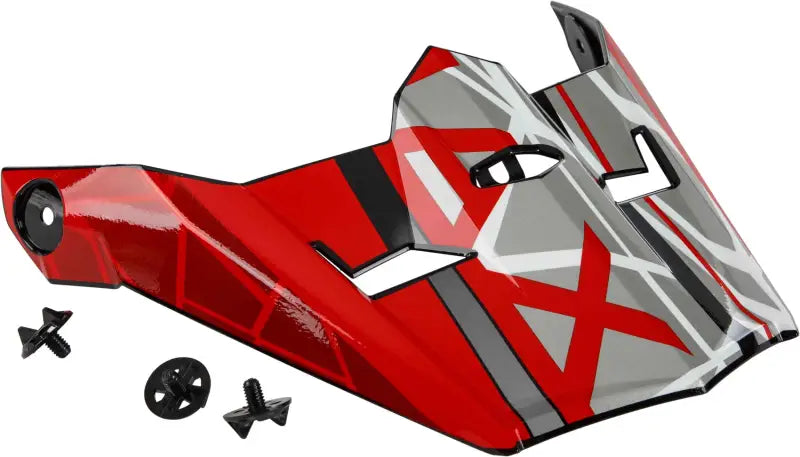 Visor W/Screws Mega Mx 46 Black/Red/White Xs Sm wps-72-3248