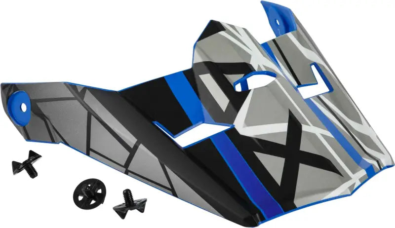 Visor W/Screws Mega Mx 46 Matte Blue/Black/White Xs Sm wps-72-3244