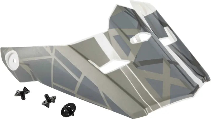 Visor W/Screws Mega Mx 46 Matte White/Silver Md 2x wps-72-3247
