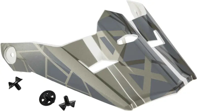 Visor W/Screws Mega Mx 46 Matte White/Silver Xs Sm wps-72-3246