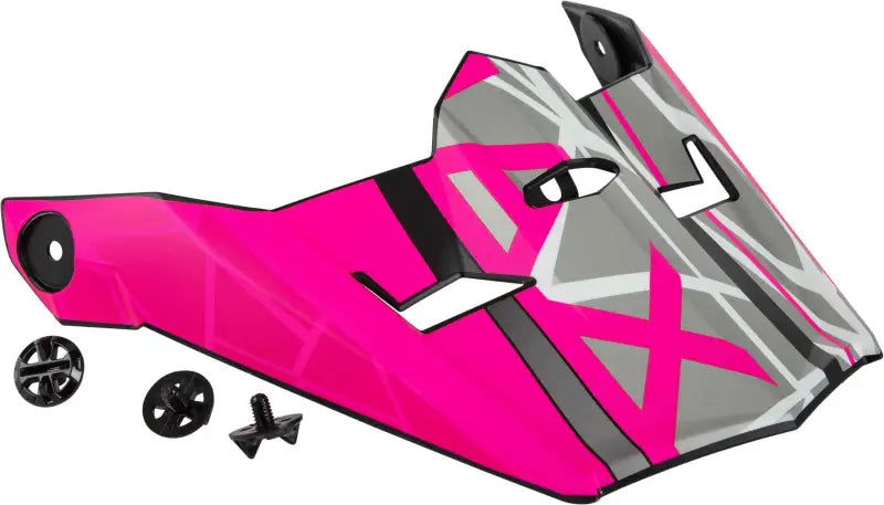 Visor W/Screws Mega Mx 46y Matte Black/Neon Pink Ys Yl wps-72-3227