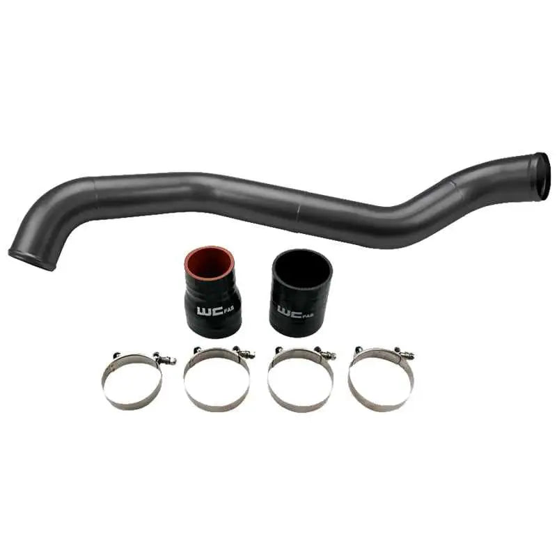WCF100349-GRY Wehrli 01-04 Chevrolet 6.6L LB7 Duramax Driver Side 3in Intercooler Pipe - WCFab Grey wcfWCF100349-GRY