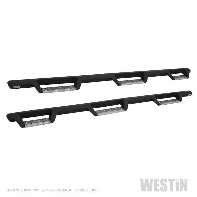 Westin/HDX 99-16 Ford F-250/350 Crew Cab (6.75ft Bed) Stainless Drop Nerf Step Bars - Textured Black 56-5340152