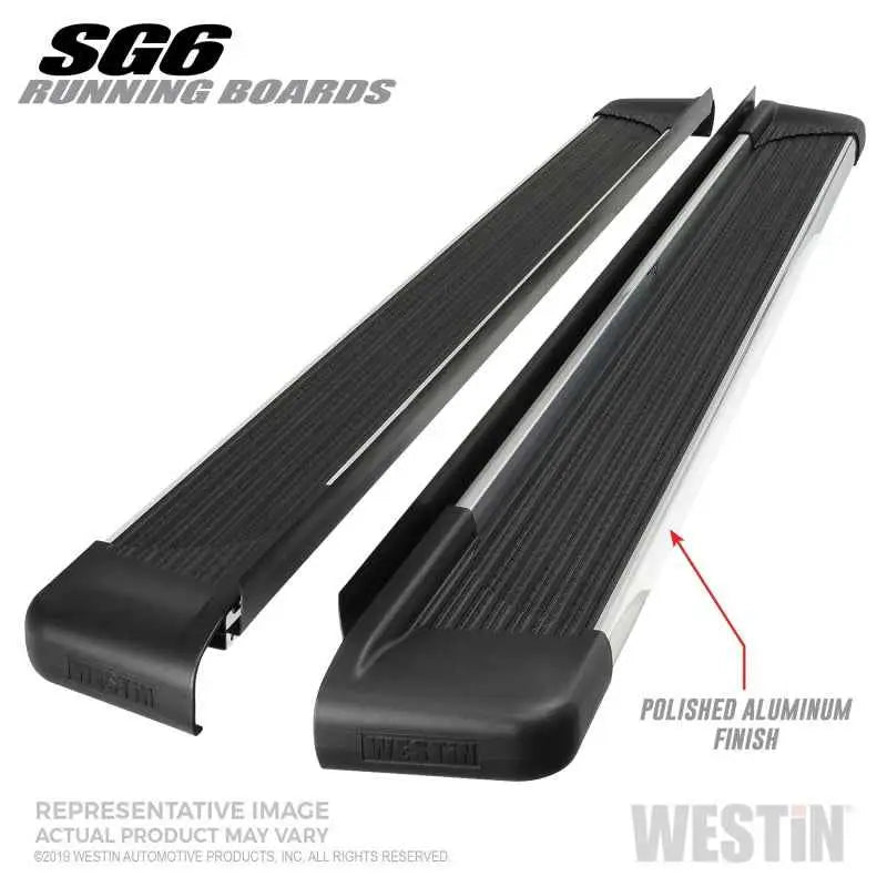 Westin Polished Aluminum Running Board 89.5 inches SG6 Running Boards - Polished 27-64740