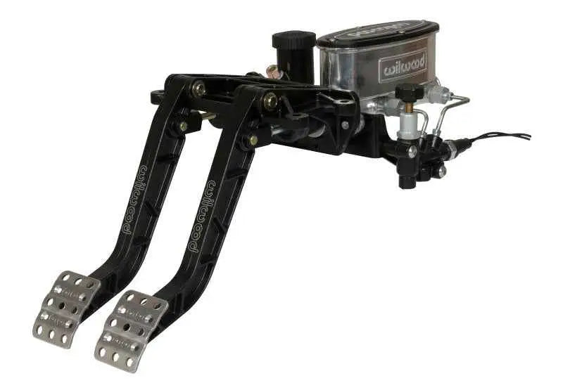 Wilwood Adjustable-Tandem Dual Pedal - Brake / Clutch - Fwd. Swing Mount - 6.25:1 - Black E-Coat 340-14360