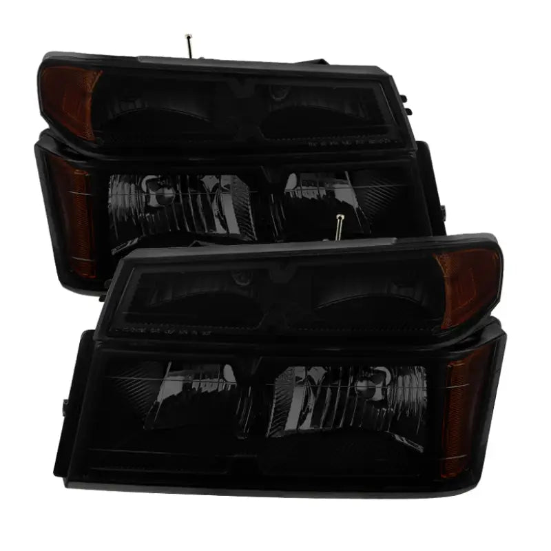 Xtune Chevy Colorado 04-12 OEM Headlights w/ Bumper Lights Black Smoked HD-JH-CCOL04-SET-BSM spy9032134