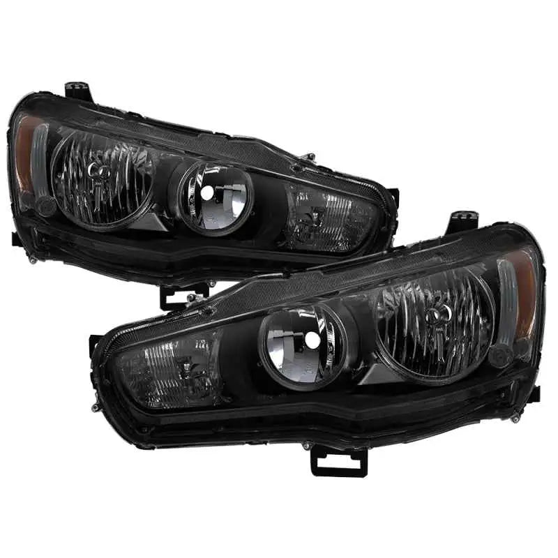 xTune Mitsubishi Lancer 08-15 OE Style Headlights - Black Smoke HD-JH-ML08-AM-BSM 9937552