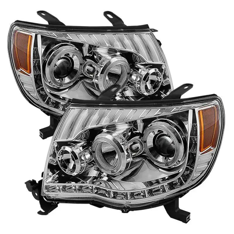 Xtune Toyota Tacoma 05-11 Halo Projector Headlights Chrome PRO-JH-TT05-LED-C 9027864