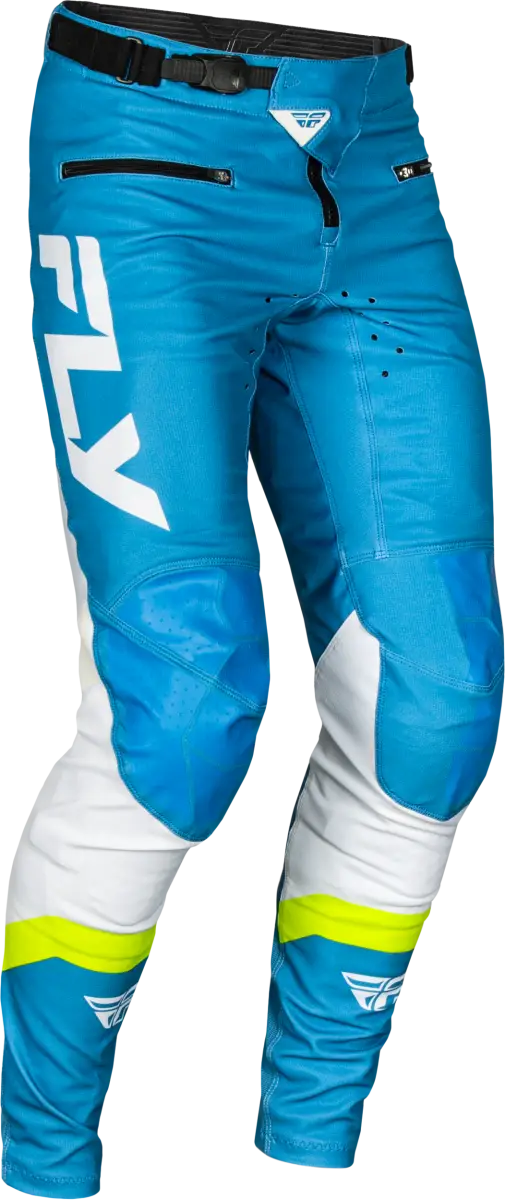 Youth Rayce Bicycle Pants Blue/White/Lime Green Sz 22 378-06222