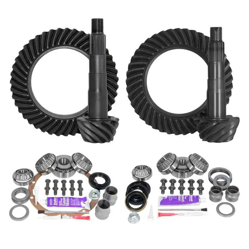 Yukon Gear Ring & Pinion Gear Kit Package Front & Rear with Install Kits - Toyota 8in/8IFS ygkt004-488